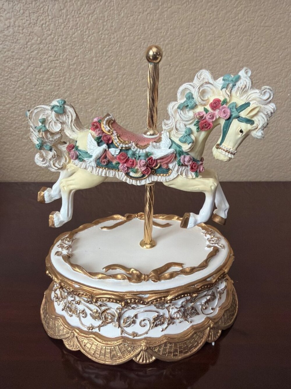 1997 San Francisco Music Box Vanity Fair Carousel Horse Michael Adams w/Box
